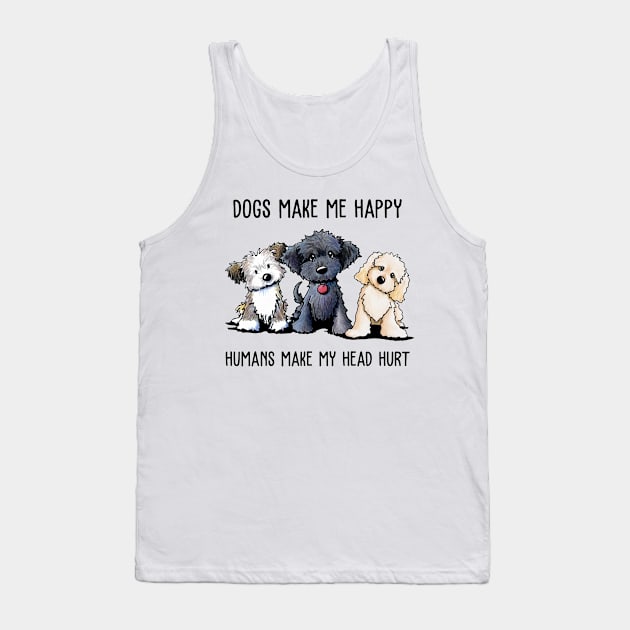 Dogs Make Me So Happy Tank Top by irieana cabanbrbe